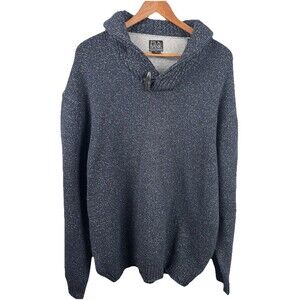Jos A Bank Blue Cowl Neck Wool Sweater Mens Sz XL Executive Collection Pullover